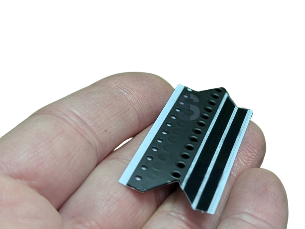 DPJL Black Double Splice Tape with Jig Pins 8mm — Optical Emitter Receiver Detection — Panasonic Yamaha Juki Hanwha
