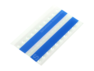 DSB08 Blue Double Splice Tape 8mm — SMT Carrier Tape Splice with Sprocket Alignment Indentations