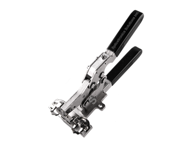 Silver splice tool with black handle