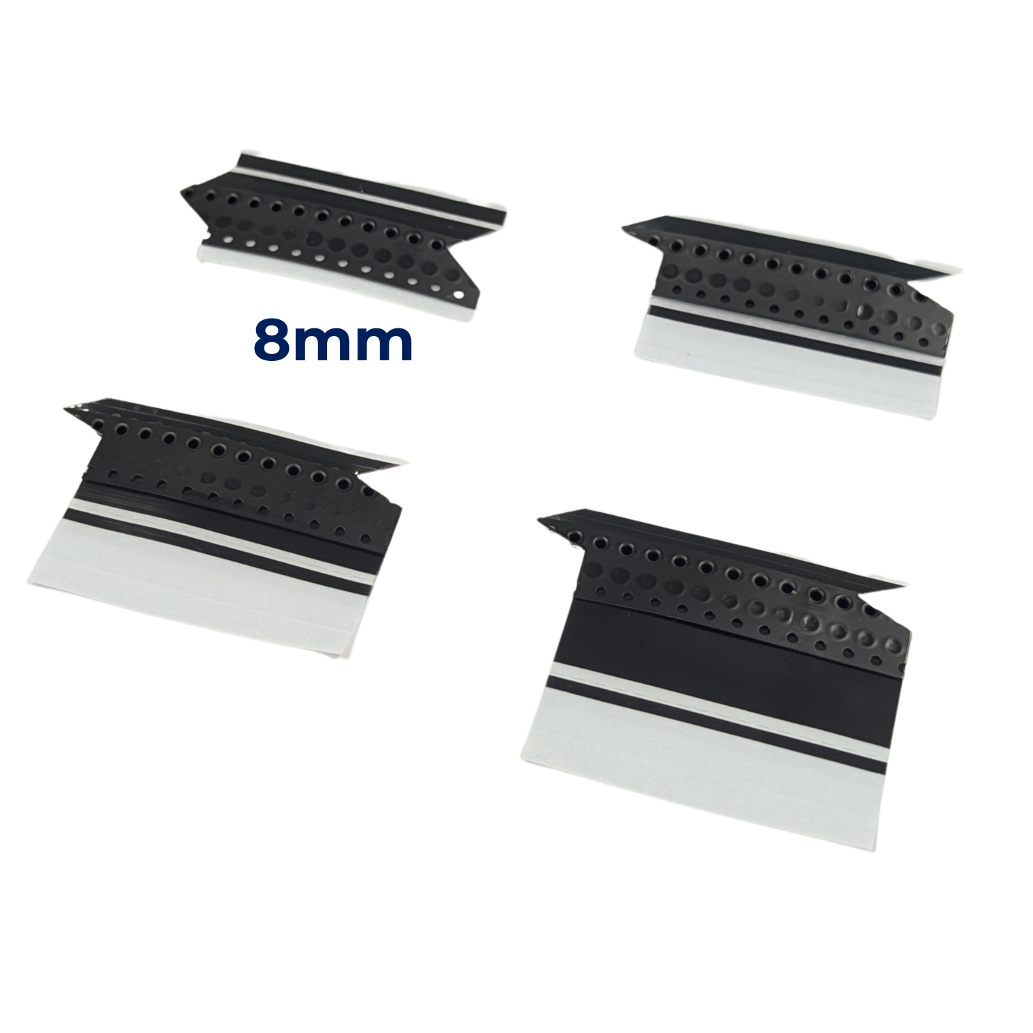 DPJL Black Double Splice Tape with Jig Pins 8mm — Optical Emitter Receiver Detection — Compatible with Panasonic Yamaha Juki Hanwha Smart Feeders