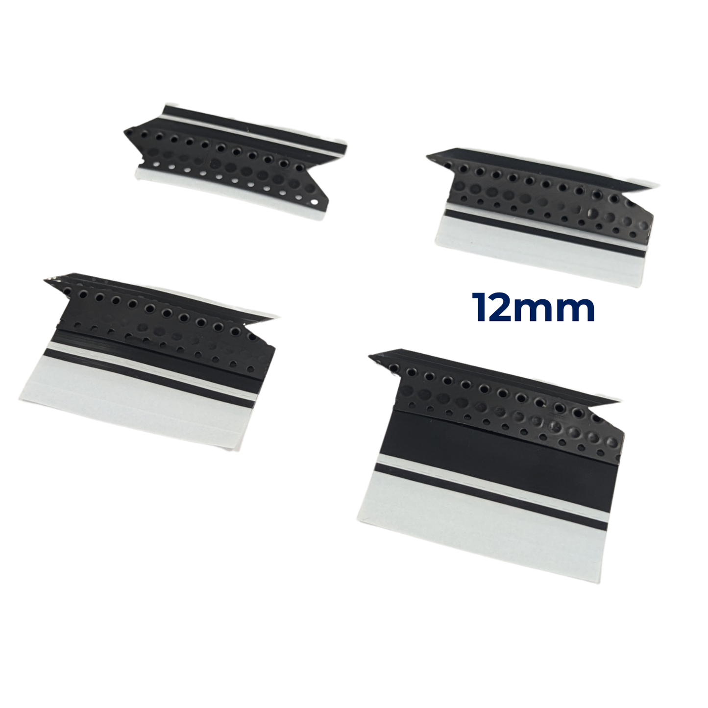 DPJL Black Double Splice Tape with Jig Pins 12mm — Optical Emitter Receiver Detection — Compatible with Panasonic Yamaha Juki Hanwha Smart Feeders