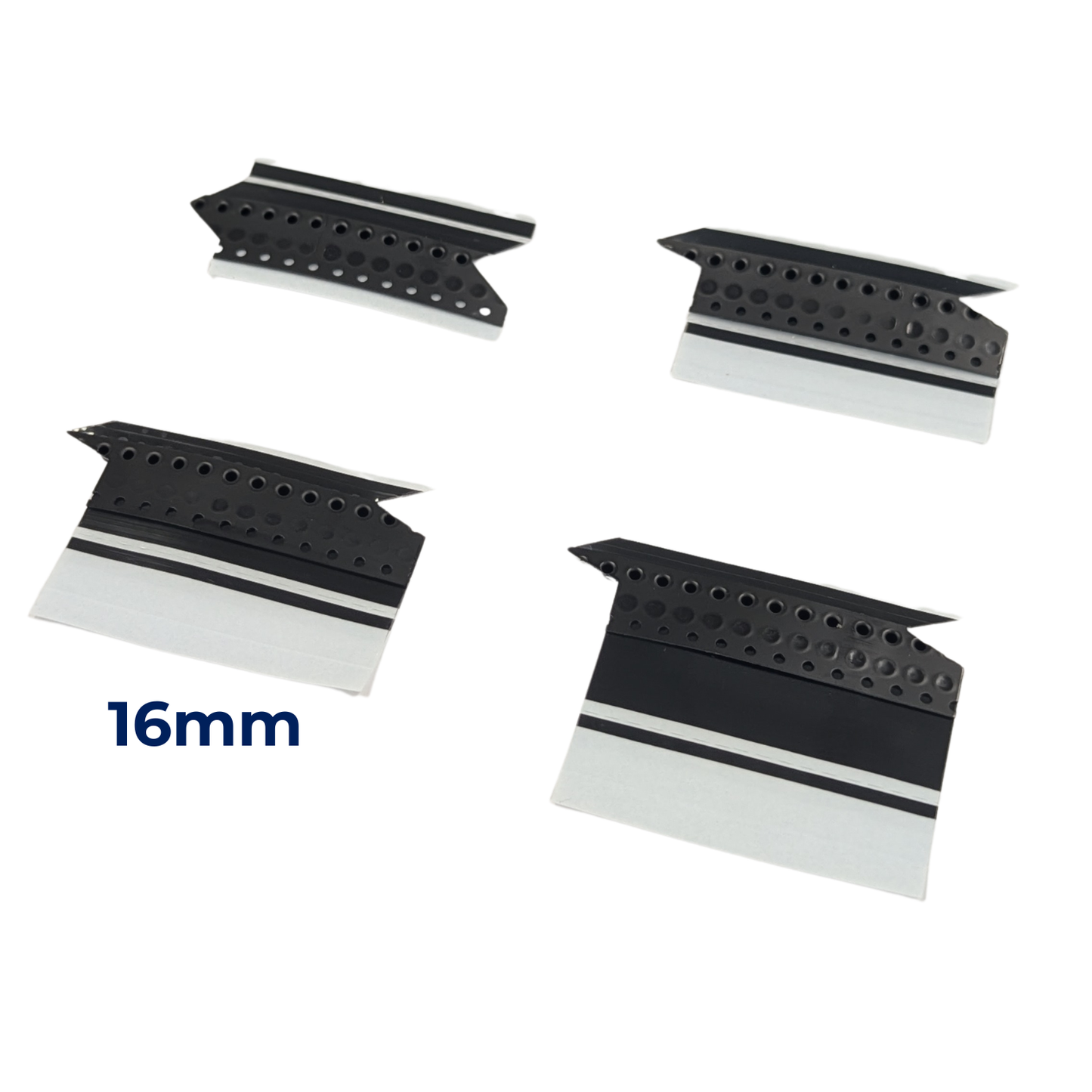 DPJL Black Double Splice Tape with Jig Pins 16mm — Optical Emitter Receiver Detection — Compatible with Panasonic Yamaha Juki Hanwha Smart Feeders