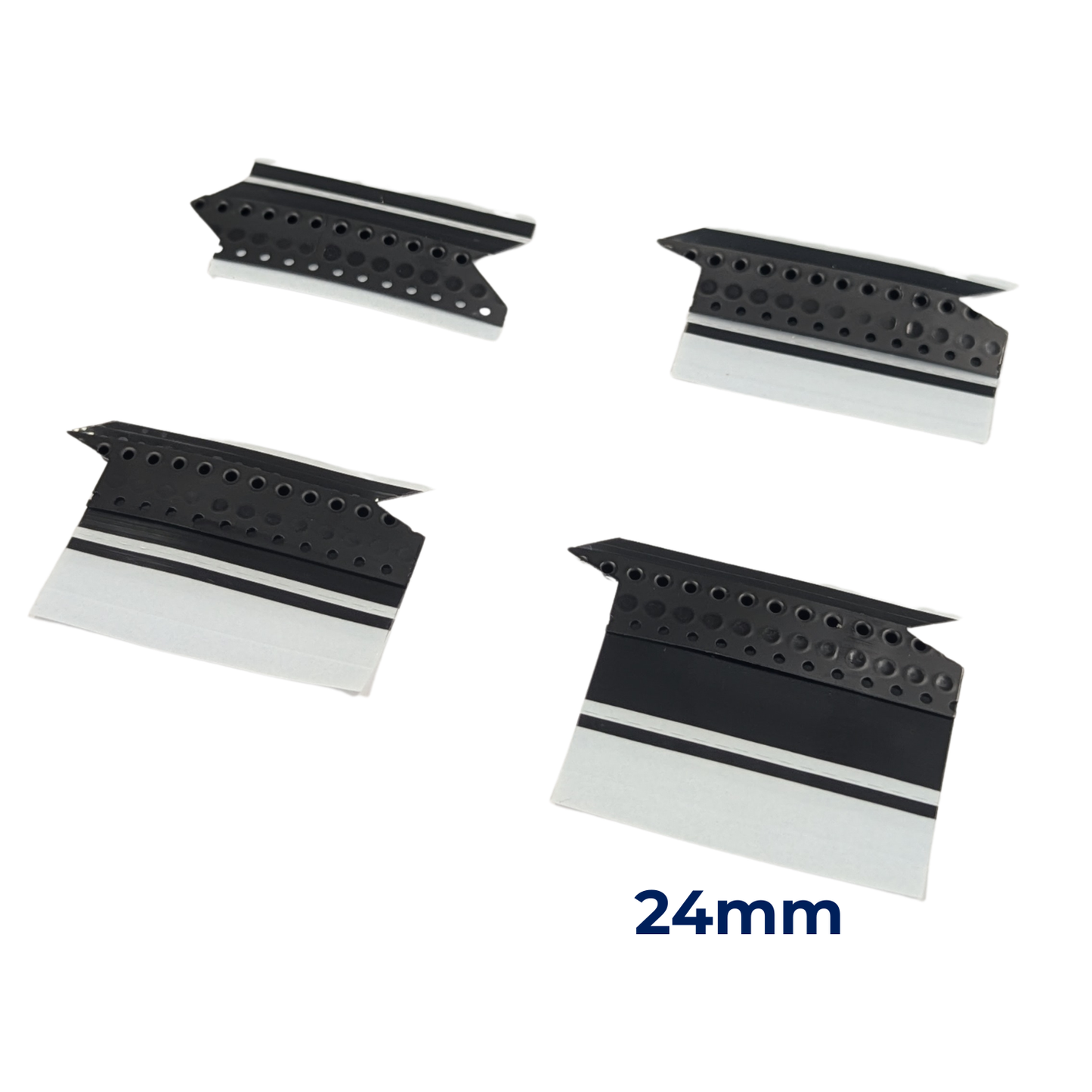 DPJL Black Double Splice Tape with Jig Pins 24mm — Optical Emitter Receiver Detection — Compatible with Panasonic Yamaha Juki Hanwha Smart Feeders