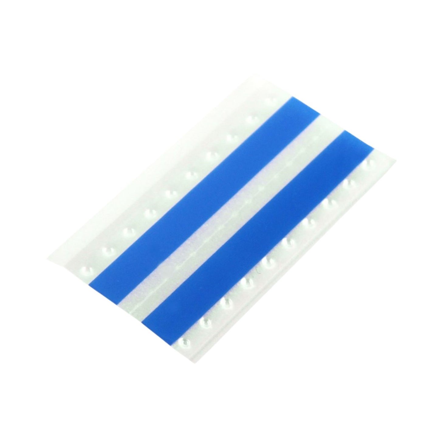 DSB Blue Double Splice Tape — Pre-Cut PET Strips with 10 Indentation Sprocket Alignment for SMT Splicing