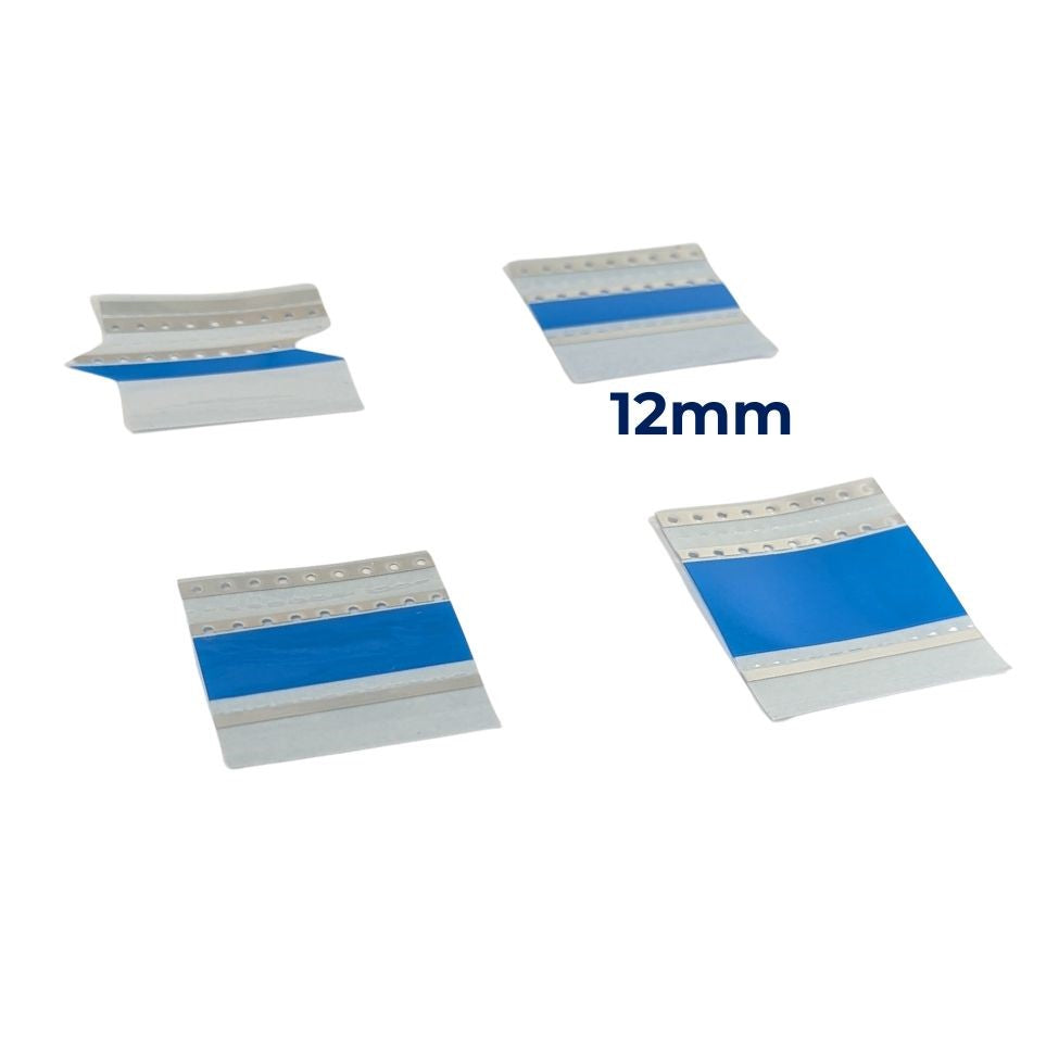 DSBL Silver Blue Double Splice Tape 12mm — Metal Detection for Fuji and ASMPT Smart Feeders