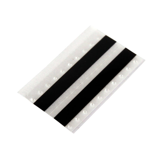 DSC Black ESD Double Splice Tape — Static-Safe Pre-Cut PET Strips with 10 Indentation Sprocket Alignment
